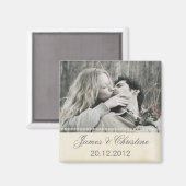 Hochzeitsmagnet mit Ihrem Foto Magnet (Vorderseite/Rückseite)