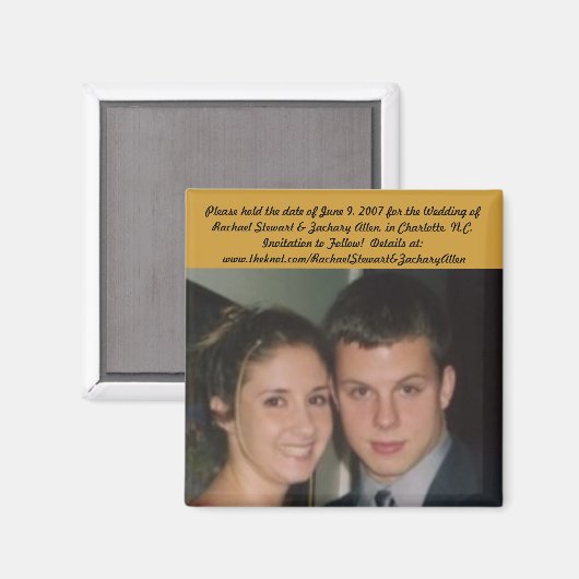 Hochzeitsmagnete Magnet (Vorderseite/Rückseite)