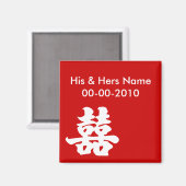 Hochzeitsmagnete Magnet (Vorderseite/Rückseite)