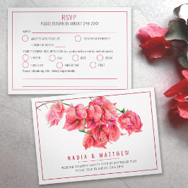 Hochzeitsmahl in Bougainvillea RSVP Karte