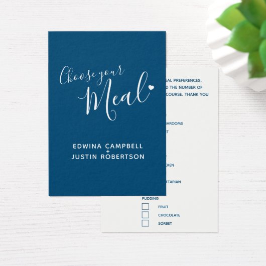 Hochzeitsmahlensortiment Skript-Text blaue kleine  (Schreibtisch)