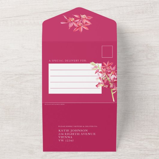 Hochzeitsmahlzeit UAWG QR All In One Einladung (Außenbereich)