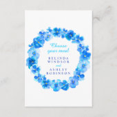 Hochzeitsmahlzeit Wahl blaue Stiefmütterchen Blume Begleitkarte (Vorderseite)