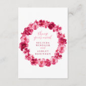 Hochzeitsmahlzeit Wahl rosafarbene Panik Blumen Begleitkarte (Vorderseite)