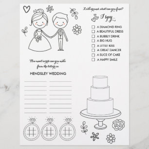 Hochzeitsmal- und Aktivitätsseite Flyer