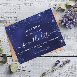 Hochzeitsmarineblau Glitzer glänzender Haushalt re Flyer