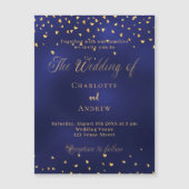 Hochzeitsmarineblaub Magneteinladung (Vorderseite)