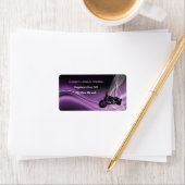 Hochzeitsmarke für lila Rennrad Adressaufkleber (Insitu)