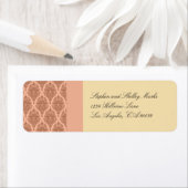 Hochzeitsmarke Peach and Orange Damask (Insitu)