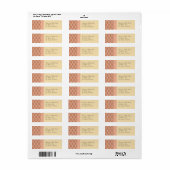 Hochzeitsmarke Peach and Orange Damask (Vorne)