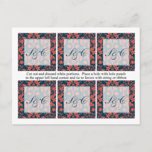 Hochzeitsmarken der Marine und der Korallendampfer Postkarte