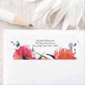 Hochzeitsmarken für Navy-Wasserfarben-Flora (Insitu)