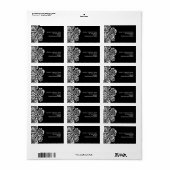 Hochzeitsmarken für Schwarz und Weiß Adressaufkleber (Vorne)