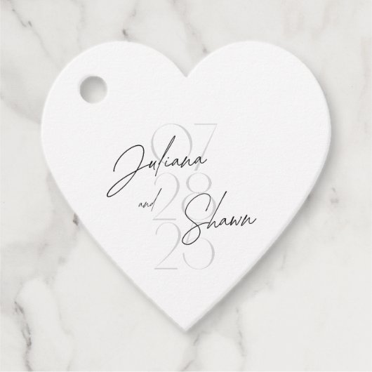 Hochzeitsmarken Geschenkanhänger (Vorderseite)