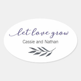Hochzeitsmarken Ließ Liebe wachsen Gunst Sticker