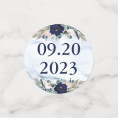 Hochzeitsmarmormor-Foto SAVE THE DATE Konfetti (Klein Vorderseite)