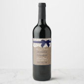 Hochzeitsmarsch auf Burlap & Lace Weinetikett (Vorderseite)