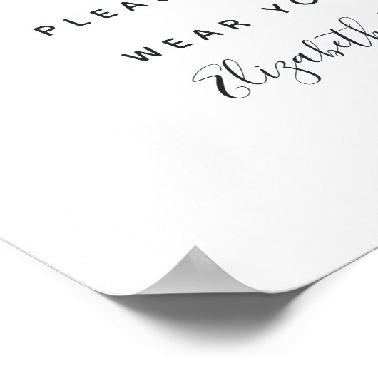 Hochzeitsmasken mit lila und grüner Blüte Poster (Ecke)