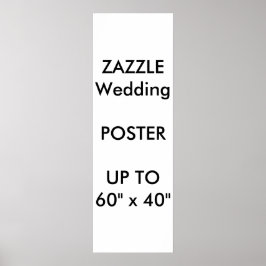 Hochzeitsmaß Custom 12" x 36" Poster MATTE Portrai