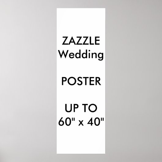 Hochzeitsmaß Custom 12" x 36" Poster MATTE Portrai (Vorne)