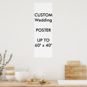 Hochzeitsmaß Custom 12" x 36" Poster MATTE Portrai (Küche)
