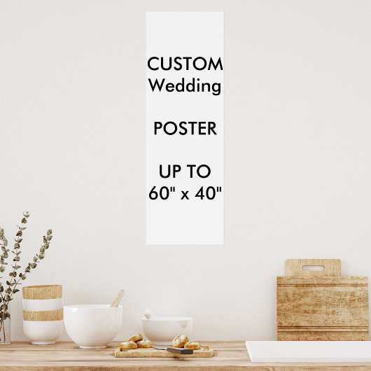 Hochzeitsmaß Custom 12" x 36" Poster MATTE Portrai (Küche)