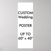 Hochzeitsmaß Custom 12" x 36" Poster MATTE Portrai (Vorne)