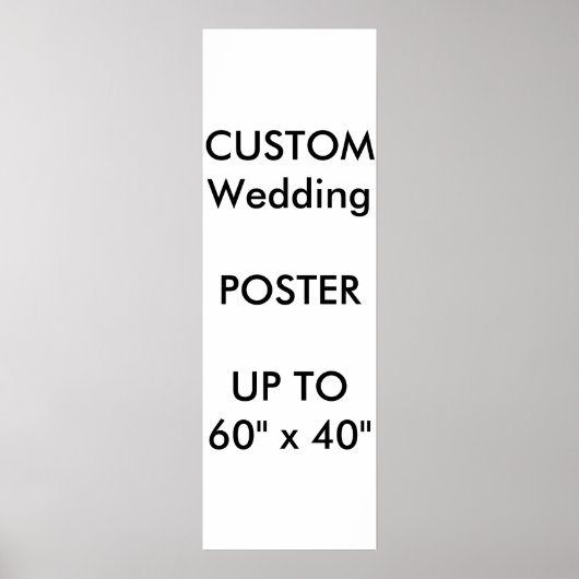 Hochzeitsmaß Custom 12" x 36" Poster MATTE Portrai (Vorne)