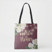 Hochzeitsmatron der Ehrenfeuer Hydrangeas & String Tasche (Vorderseite)