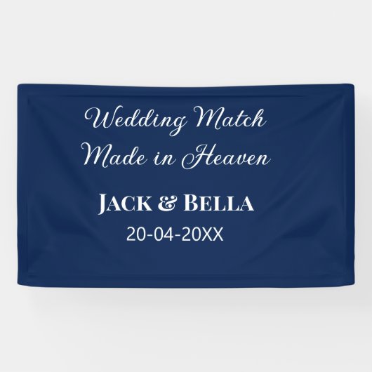Hochzeitsmatte aus Himmelsblau in den Gastgeschenk Banner (Horizontal)