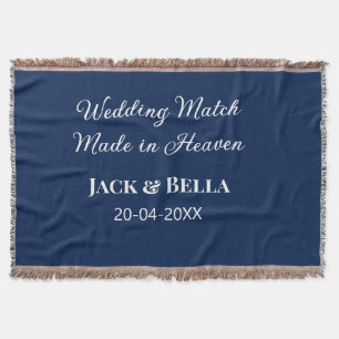 Hochzeitsmatte aus Himmelsblau in den Gastgeschenk Decke