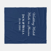 Hochzeitsmatte aus Himmelsblau in den Gastgeschenk Fleecedecke (Vorderseite (Horizontal))