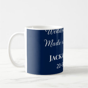 Hochzeitsmatte aus Himmelsblau in den Gastgeschenk Kaffeetasse