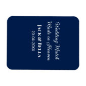 Hochzeitsmatte aus Himmelsblau in den Gastgeschenk Magnet (Horizontal)