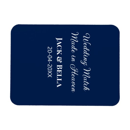 Hochzeitsmatte aus Himmelsblau in den Gastgeschenk Magnet (Horizontal)