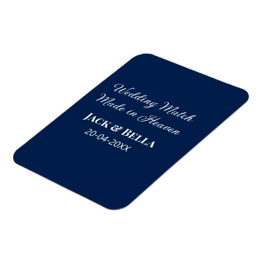 Hochzeitsmatte aus Himmelsblau in den Gastgeschenk Magnet (Linke Seite)