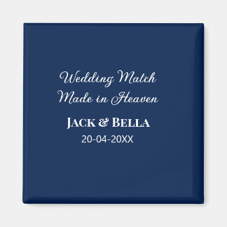 Hochzeitsmatte aus Himmelsblau in den Gastgeschenk Magnet