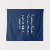 Hochzeitsmatte aus Himmelsblau in den Gastgeschenk Wandteppich (Vorderseite (Horizontal))