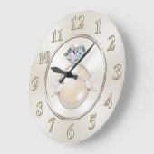 Hochzeitsmauer, Liebesvögel, Diamant und Perle Große Wanduhr (Winkel)