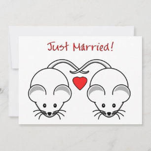 Hochzeitsmäuse Weiß Ankündigung