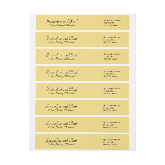 Hochzeitsmellow gelb (Bogen)