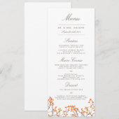 Hochzeitsmenü am Abend Menükarte (Vorne/Hinten)
