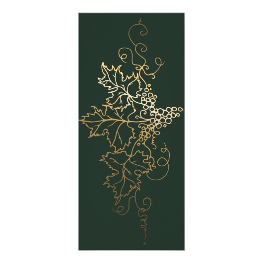 Hochzeitsmenü am Golden Vineyard Werbekarte (Hinten)