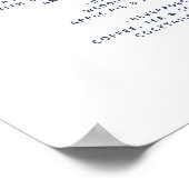 Hochzeitsmenü am Meeresalgen-Strand Poster (Ecke)