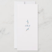 Hochzeitsmenü am Strand (Rückseite)