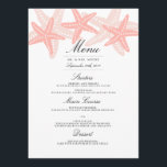 Hochzeitsmenü am Strand Menükarte<br><div class="desc">Mehr Farben im Kleinen Bayleigh Store!</div>