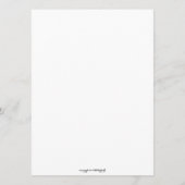 Hochzeitsmenü am Strand Menükarte (Rückseite)