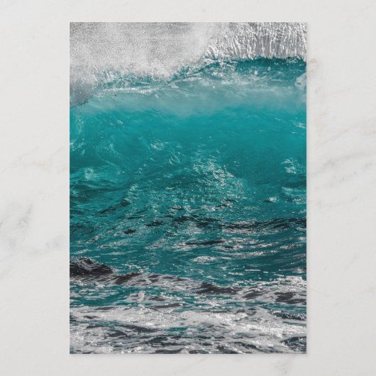 Hochzeitsmenü am Strand Menükarte (Rückseite)