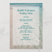 Hochzeitsmenü am Strand Menükarte (Vorderseite)