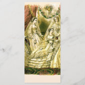 Hochzeitsmenü Antique Bridesmaids Menükarte (Rückseite)